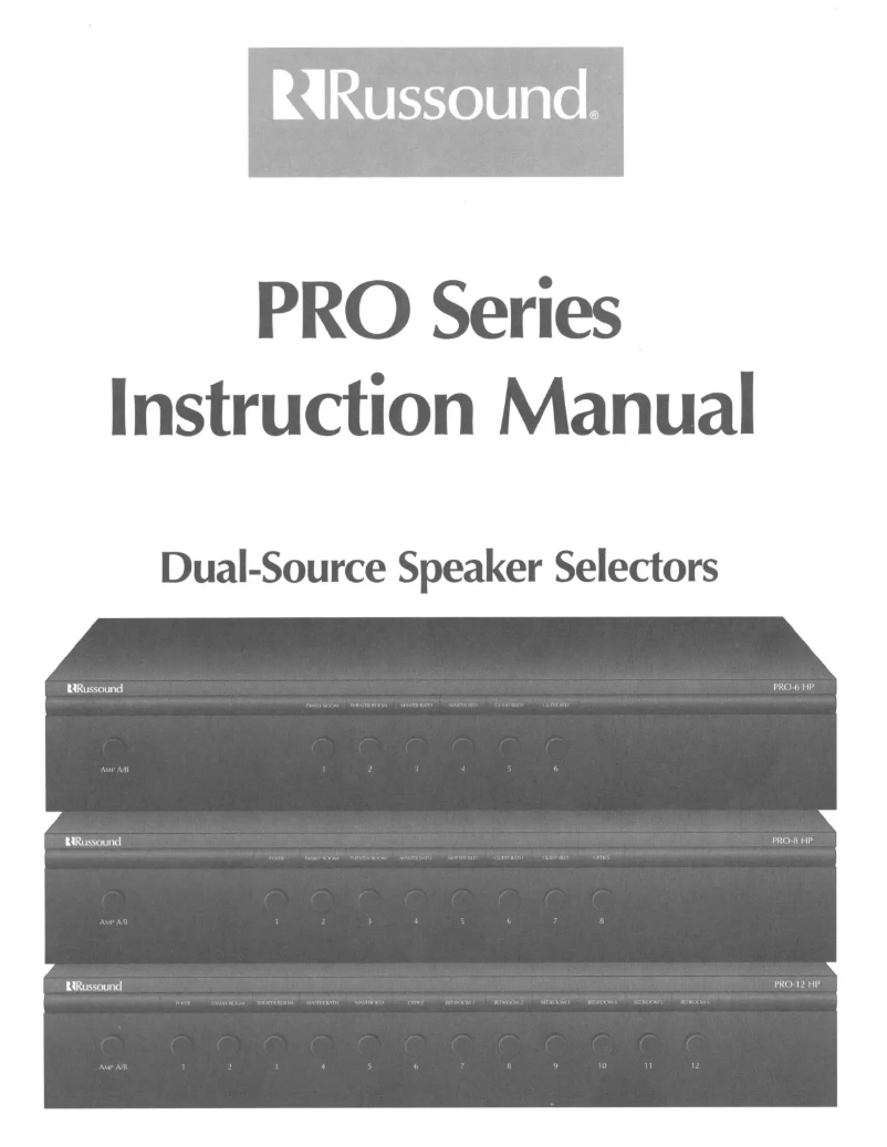 First page image of the manual for PRO-6HP