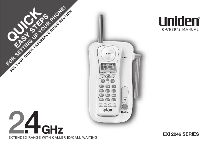 First page image of the manual for EXI 2246