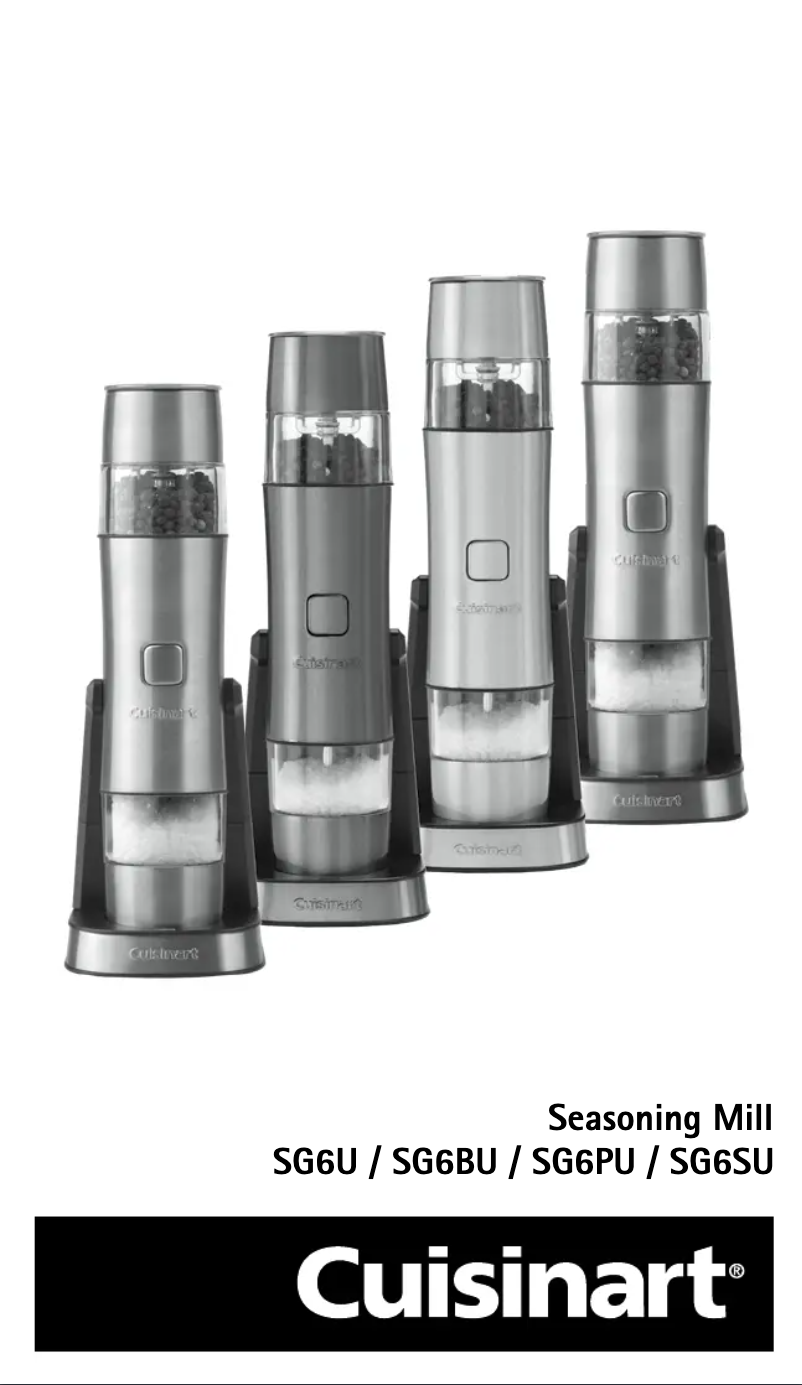 Page 1 of the manual User Manual Cuisinart SG6BU