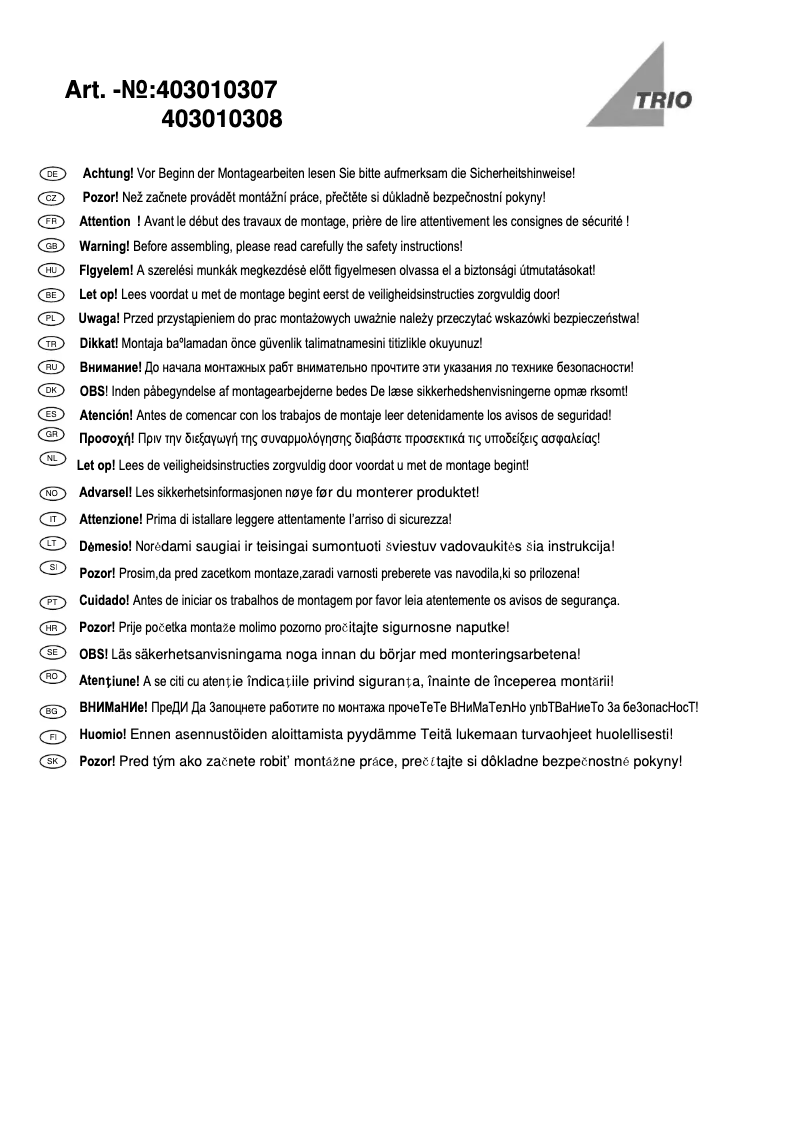 First page image of the manual for Zinedine 403010307