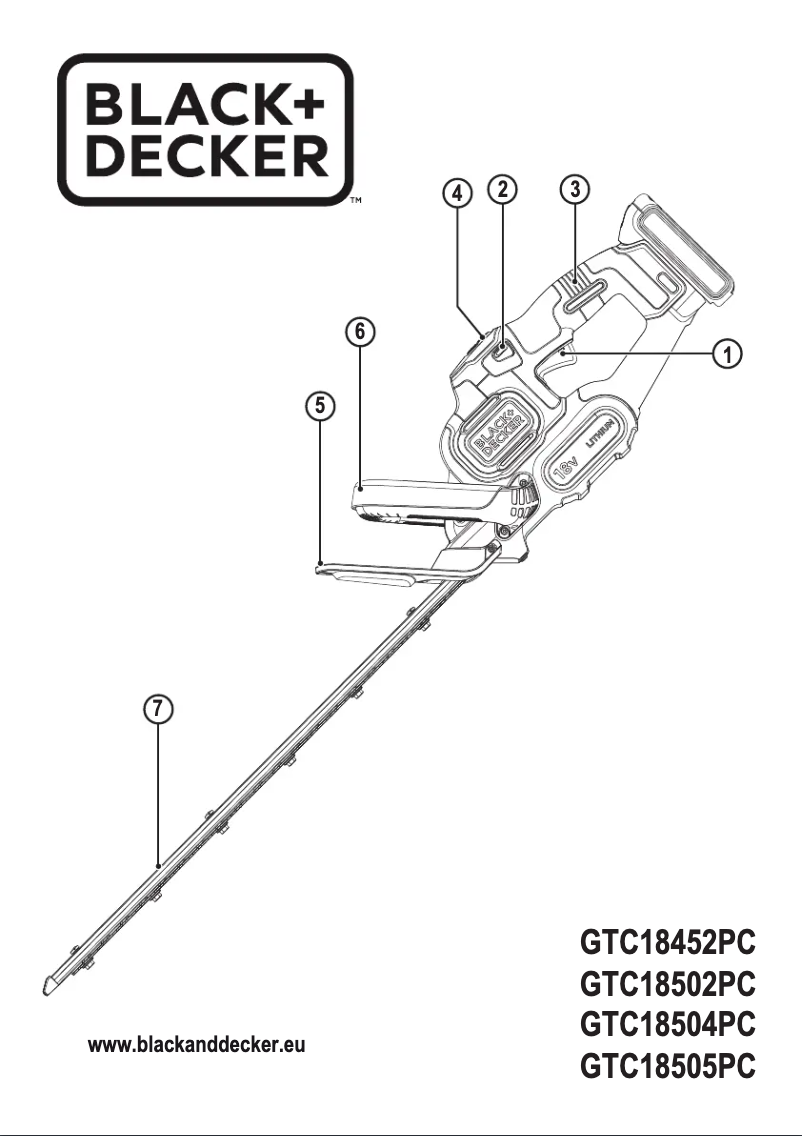Page 1 of the manual User Manual Black & Decker GTC18505PC