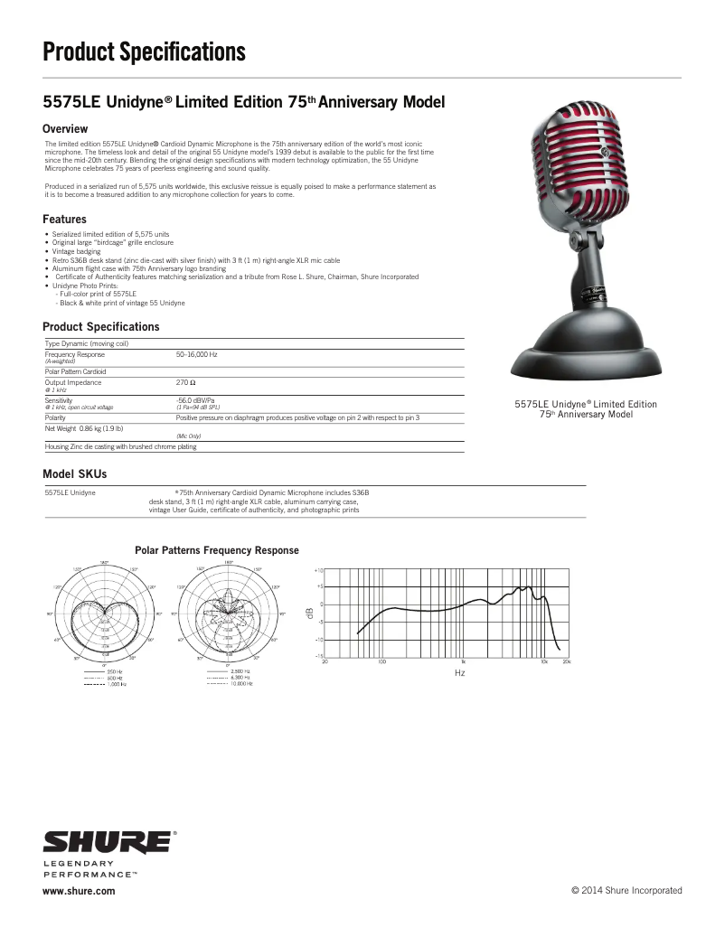 First page image of the manual for 5575LE