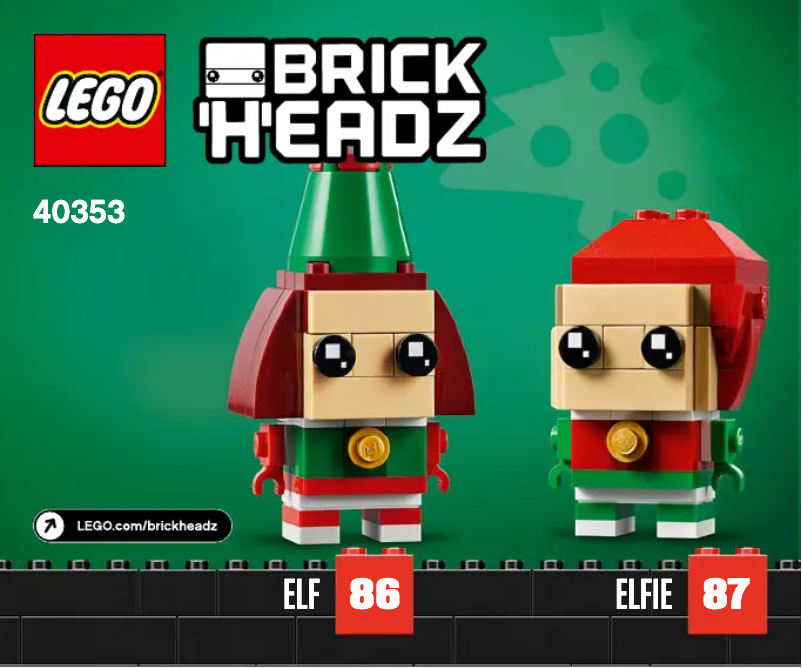 First page image of the manual for Brickheadz 40353