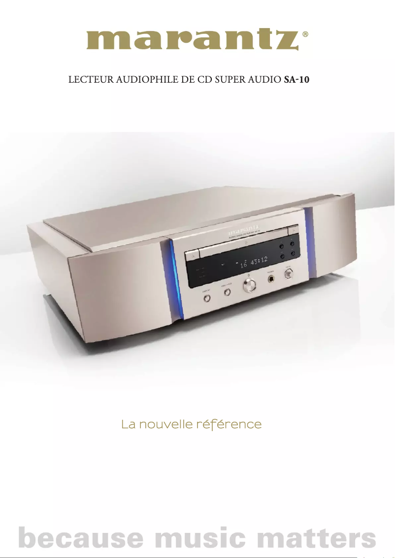 Page 1 of the manual Technical Sheet Marantz SA-10