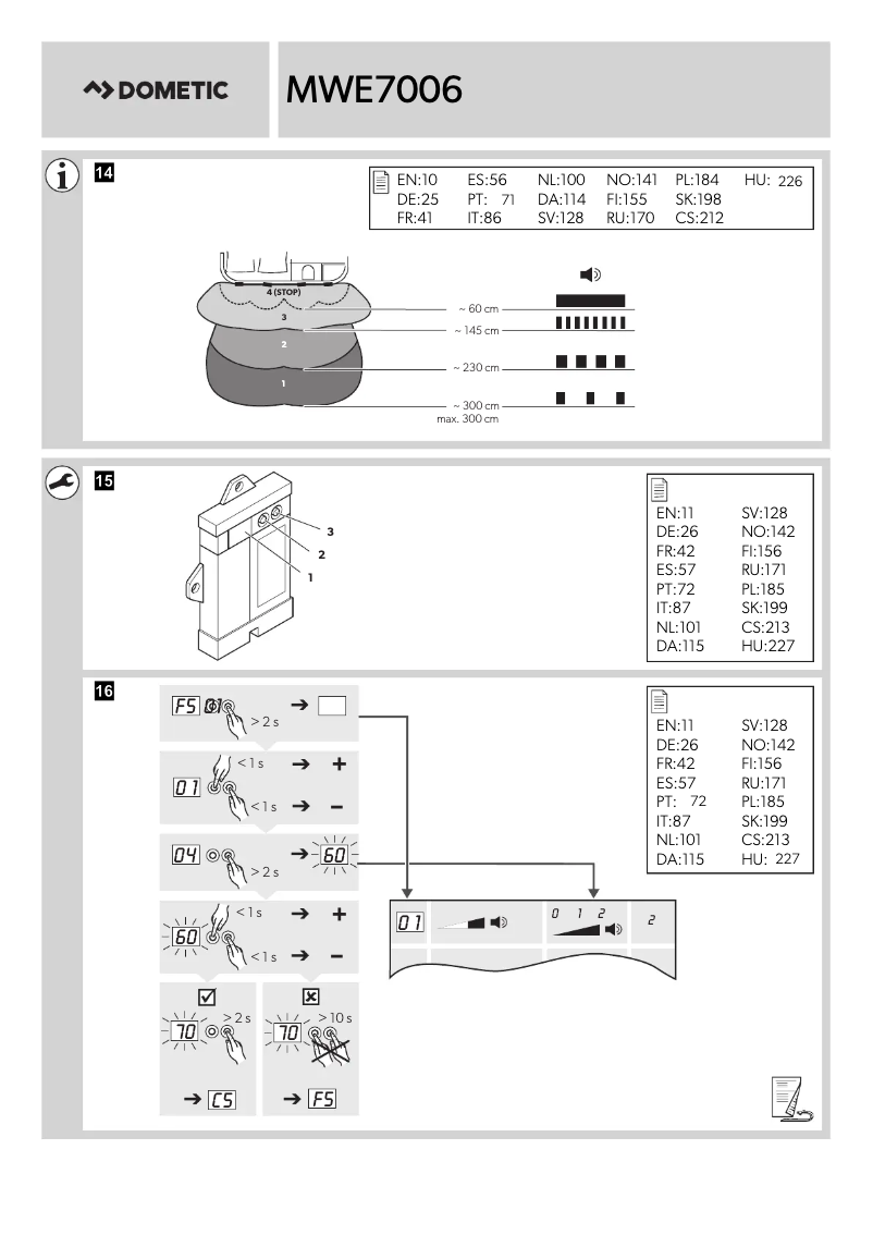 Page 1 de la notice Manuel utilisateur Dometic MWE7006