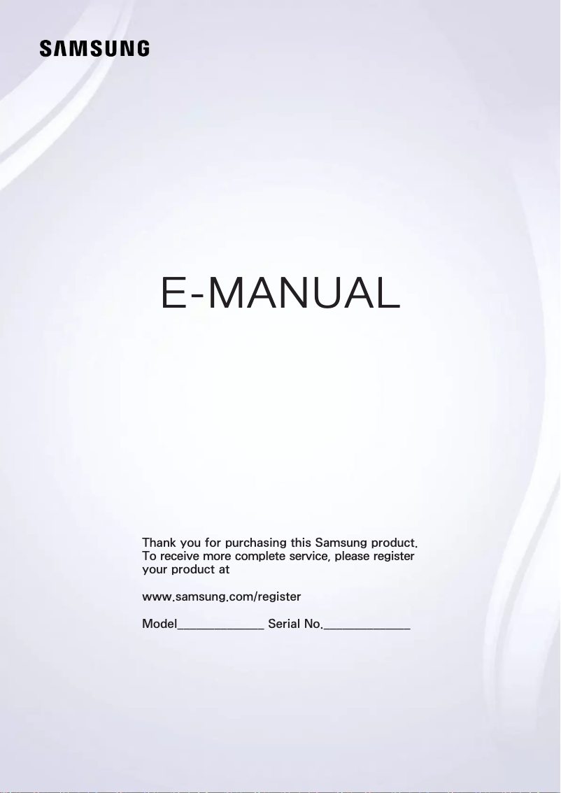 First page image of the manual for UE40JU6070UXZG