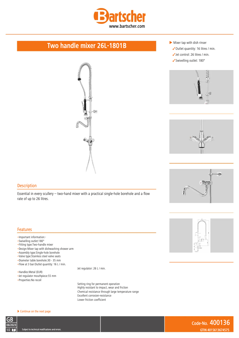First page image of the manual for 26L-1801B