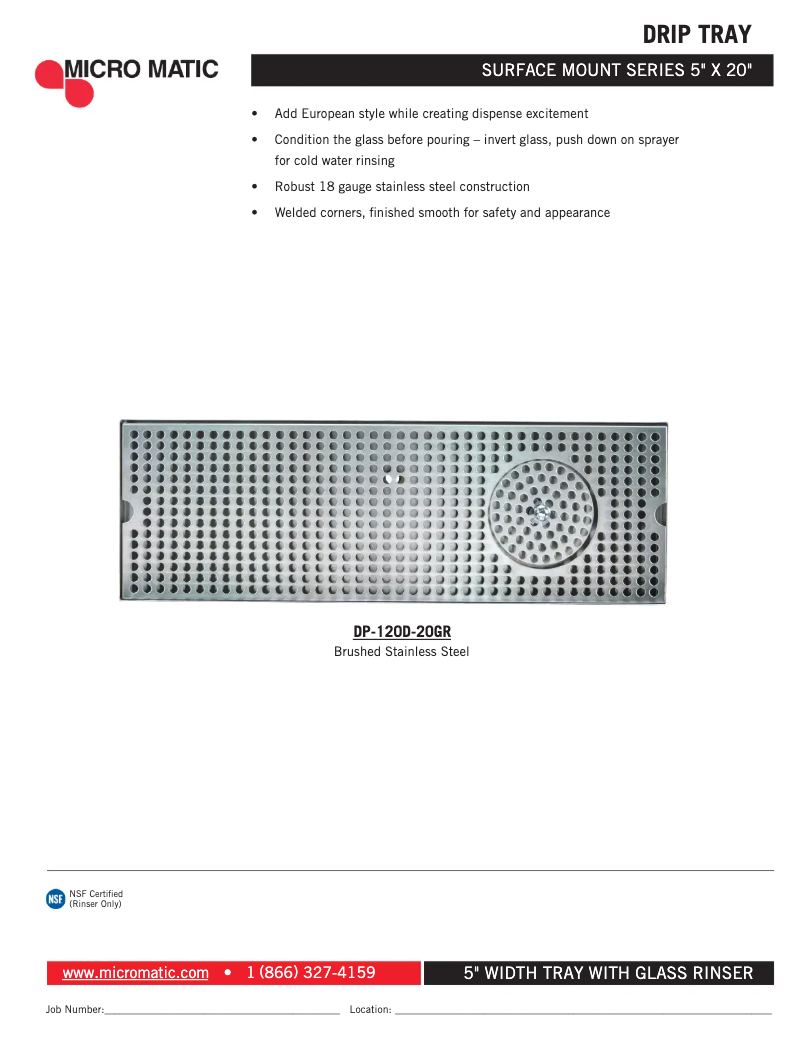 Page 1 of the manual User Manual Micro Matic DP-120D-20GR