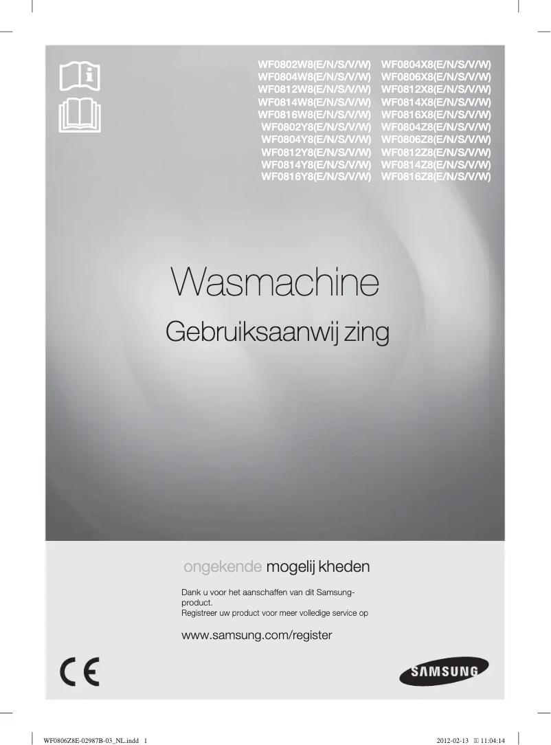 Page 1 of the manual User Manual Samsung WF0806Z8C/XEN