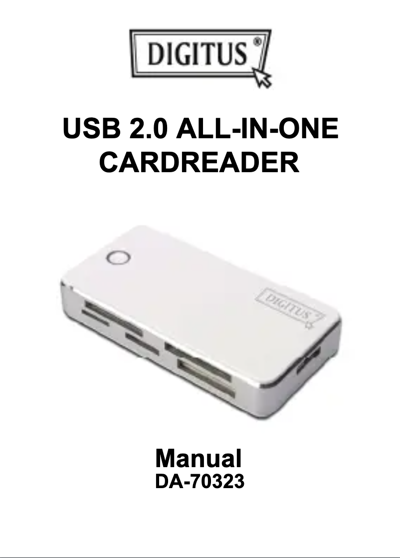 First page image of the manual for DA-70323