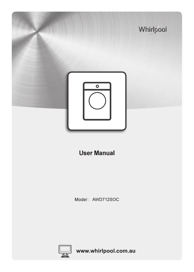 First page image of the manual for AWD712SOC