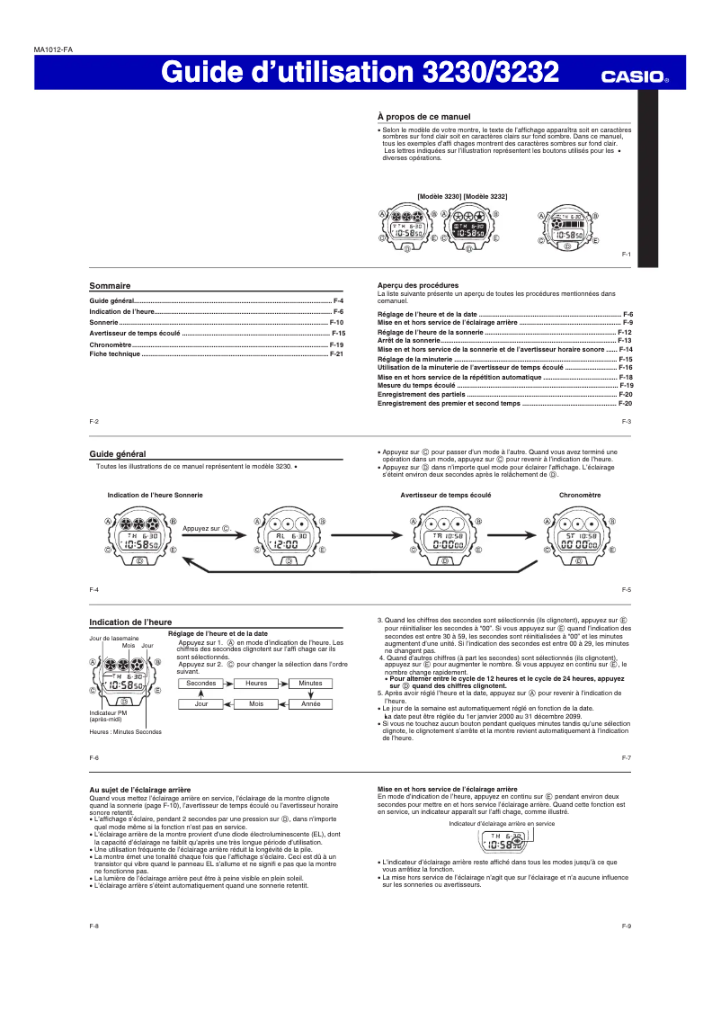 First page image of the manual for DW-6900DS-1ER