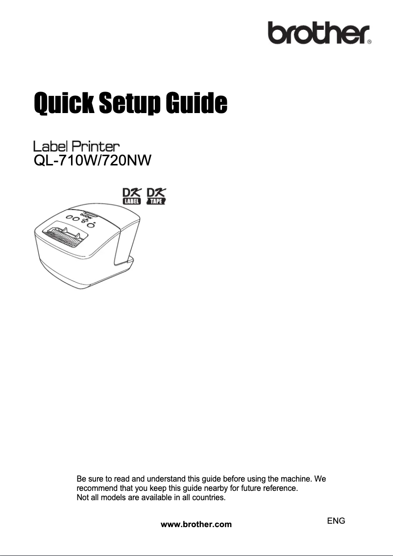 Page 1 of the manual User Manual Brother QL-720