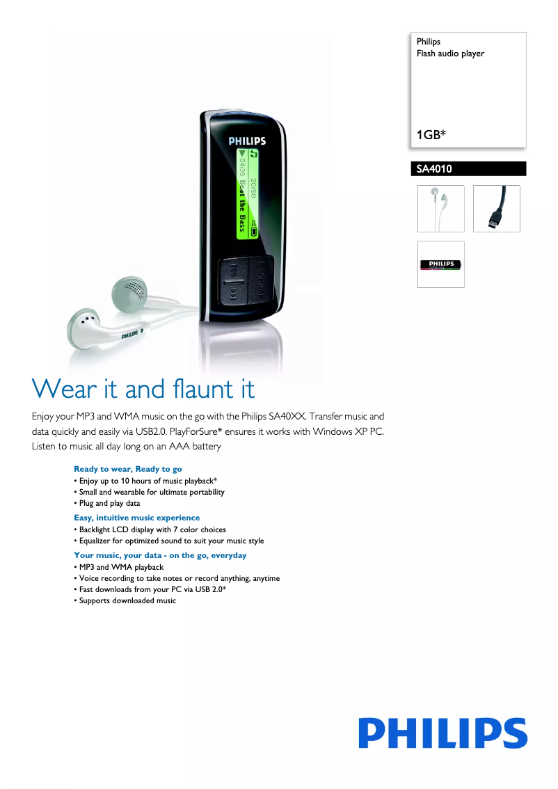 First page image of the manual for SA4010