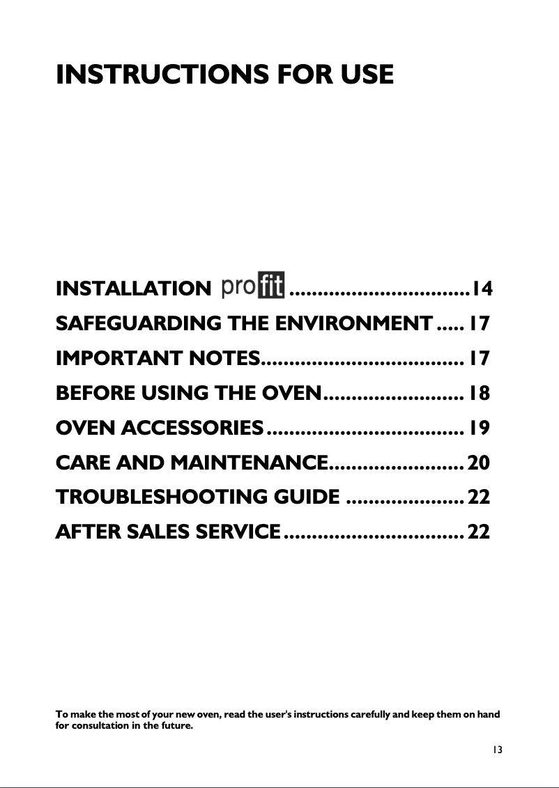 First page image of the manual for AKS 144