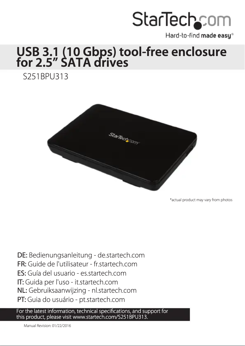 First page image of the manual for S251BPU313