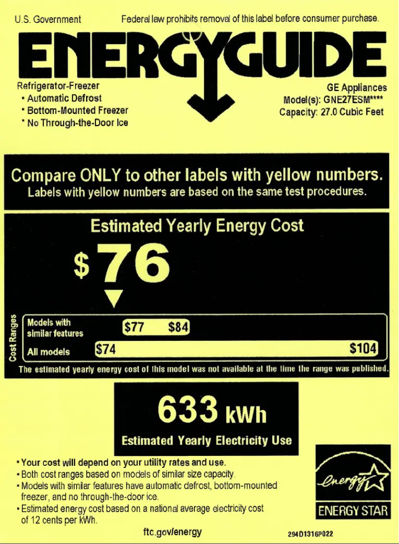 First page image of the manual for GNE27ESMSS