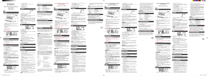 Page 1 of the manual User Manual Oregon Scientific RAS200