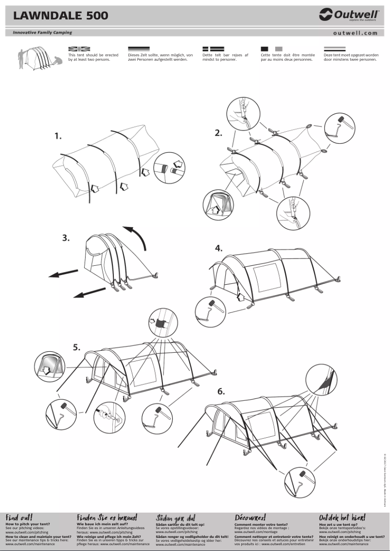 Page 1 of the manual User Manual Outwell Lawndale 500