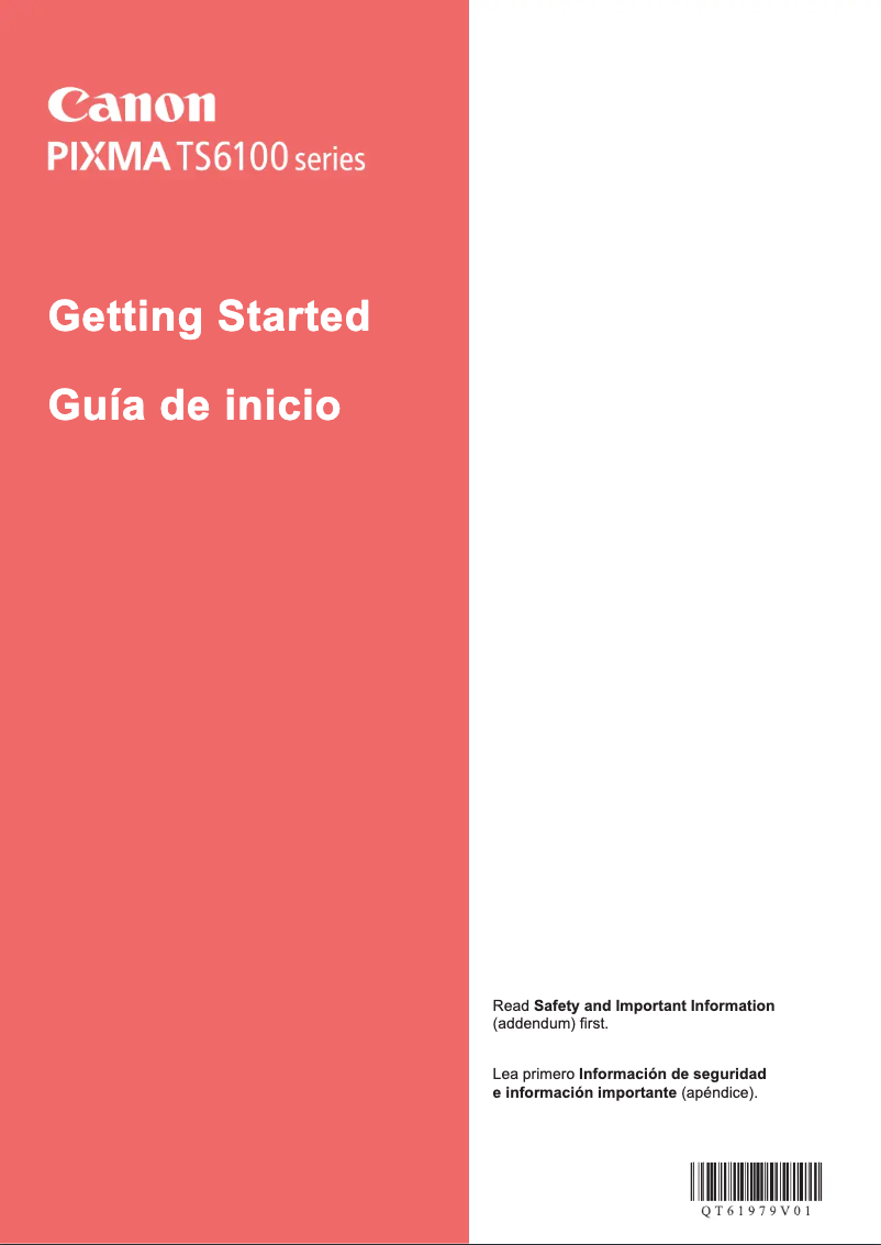 Page 1 of the manual User Manual Canon Pixma TS6120