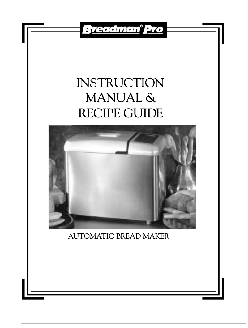 Page 1 of the manual User Manual Breadman Pro TR900S