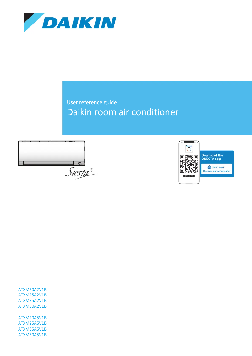 First page image of the manual for ATXM25A5V1B