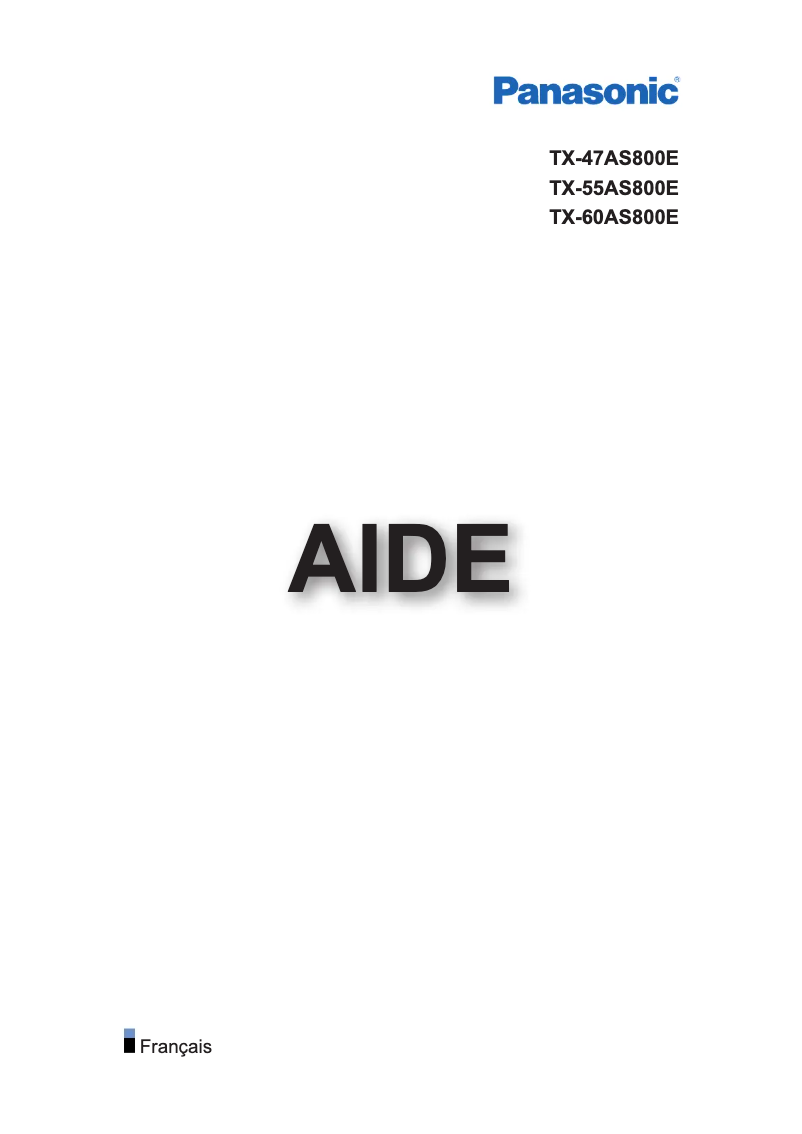 First page image of the manual for TX-47AS800