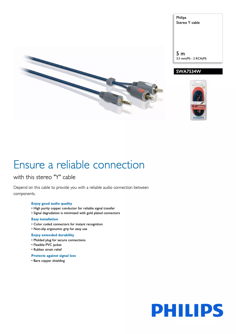 First page image of the manual for SWA7534W