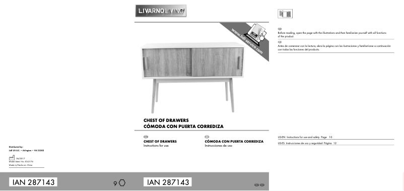 Page 1 of the manual User Manual Livarno Lux IAN 287143