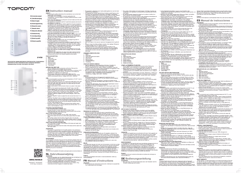 Page 1 of the manual User Manual Topcom LF-4720