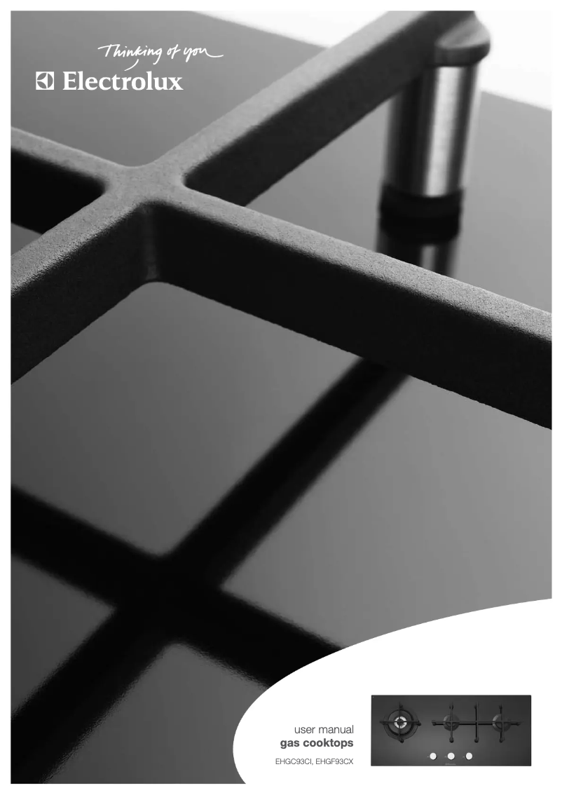 Page 1 of the manual User Manual Electrolux EHGF93CX