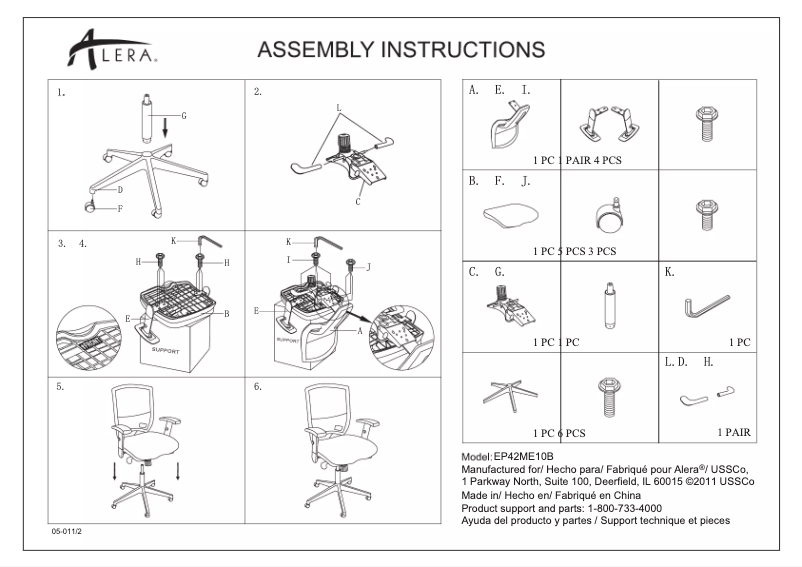 First page image of the manual for Epoch EP42ME10B