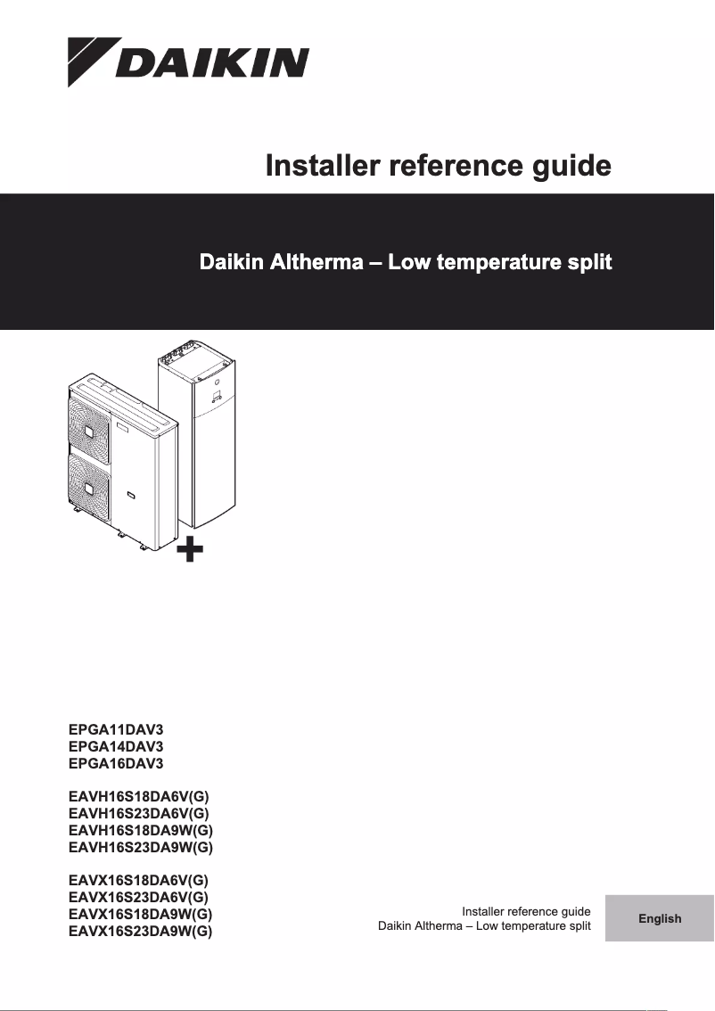 First page image of the manual for EAVH16S18DA9WG