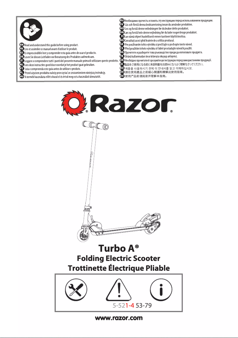Page 1 of the manual User Manual Razor Turbo A