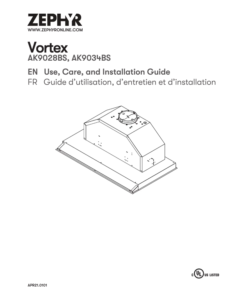 First page image of the manual for Vortex AK9028BS