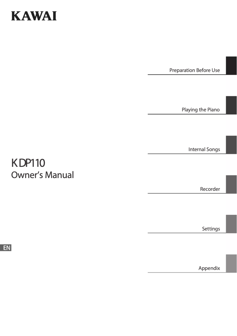 Image de la première page du manuel de l'appareil KDP110