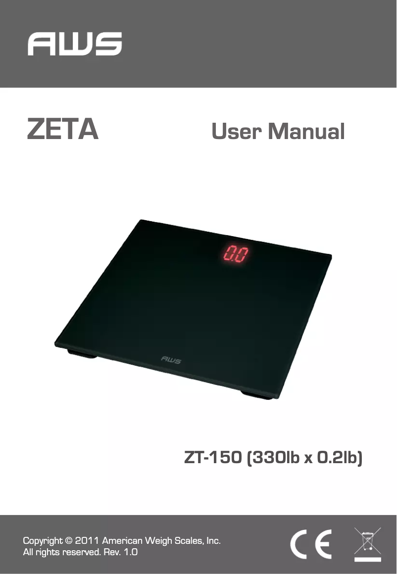 Page 1 of the manual User Manual AWS ZETA ZT-150