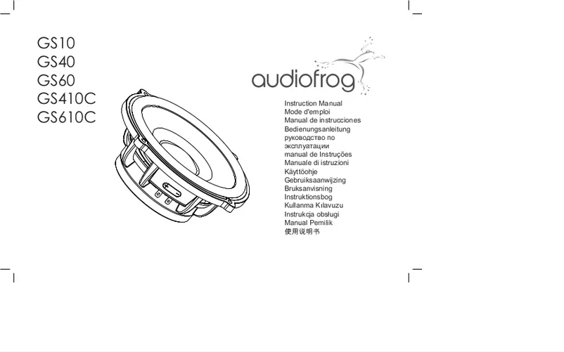 Page 1 of the manual User Manual Audiofrog GS690