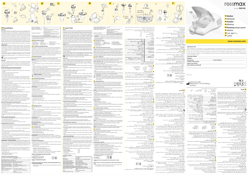 Page 1 of the manual User Manual Rossmax NA100