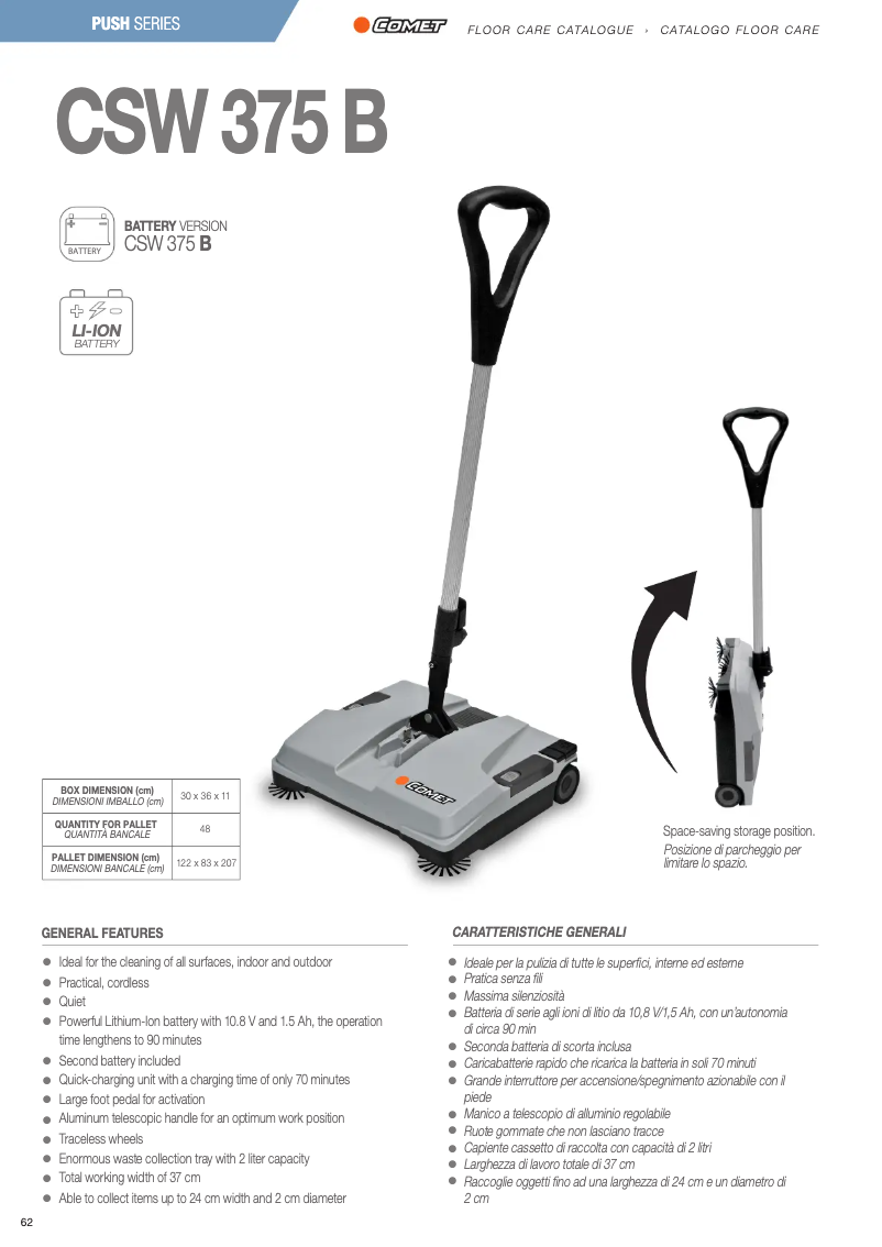 Page 1 of the manual User Manual Comet CSW 375 B