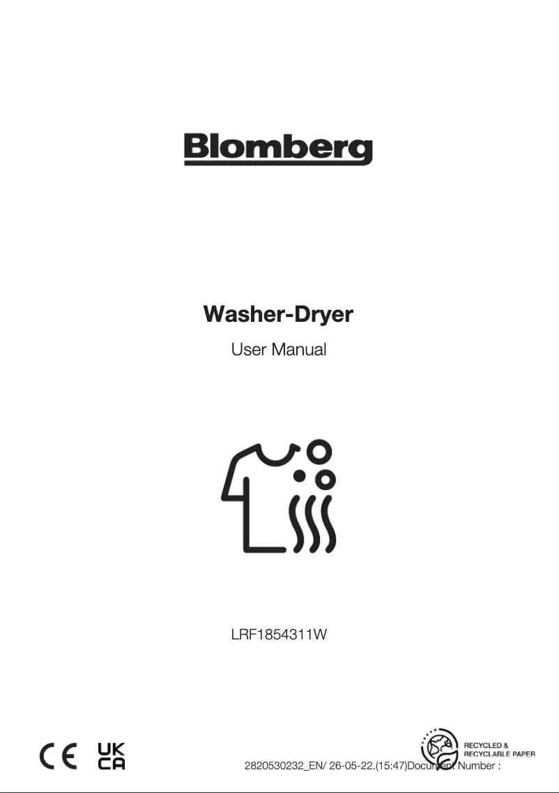 First page image of the manual for LRF1854311W