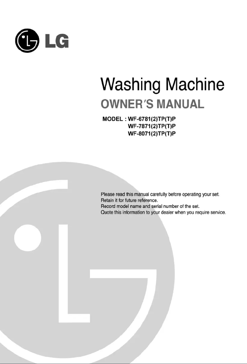 First page image of the manual for WF-8071TTP