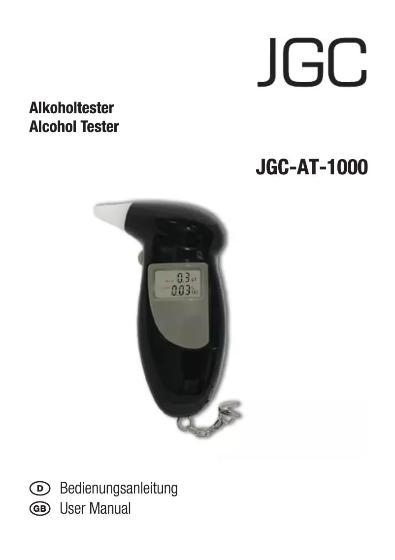 Page 1 of the manual User Manual JGC AT-1000
