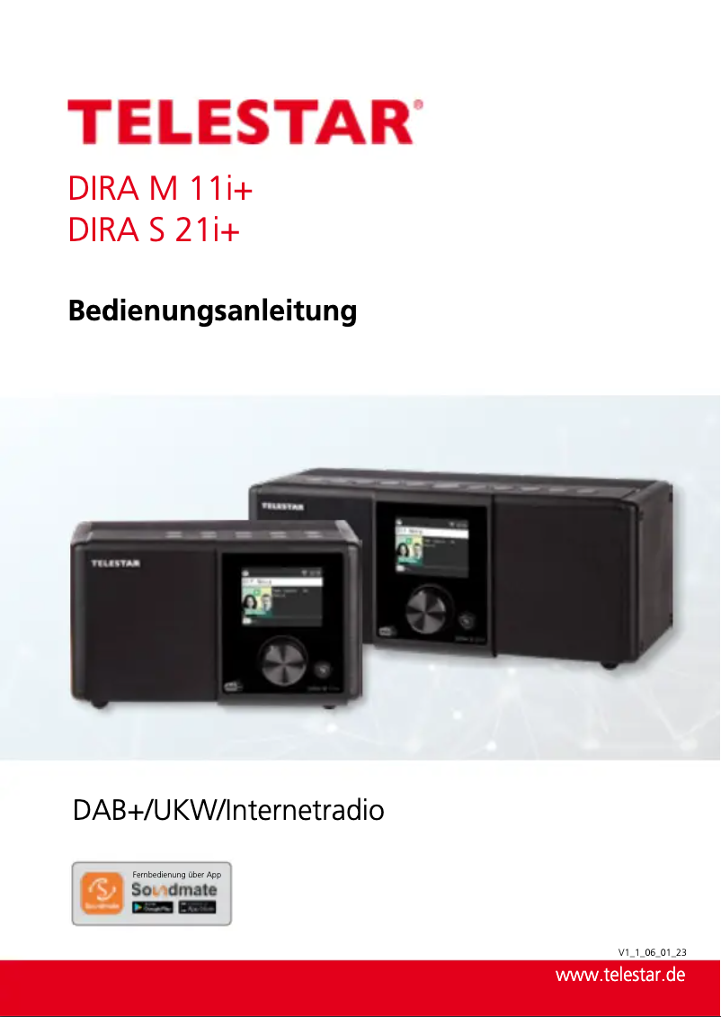 First page image of the manual for DIRA S 21i +