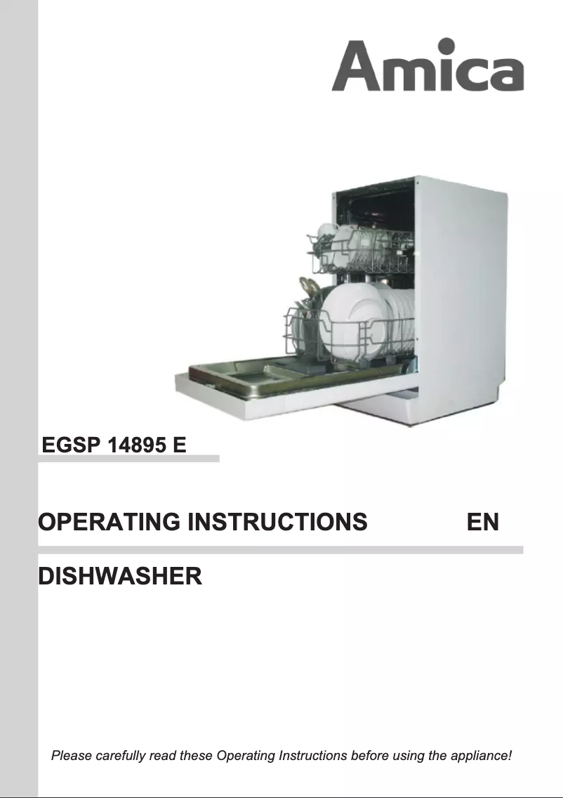 First page image of the manual for EGSP 14895 E