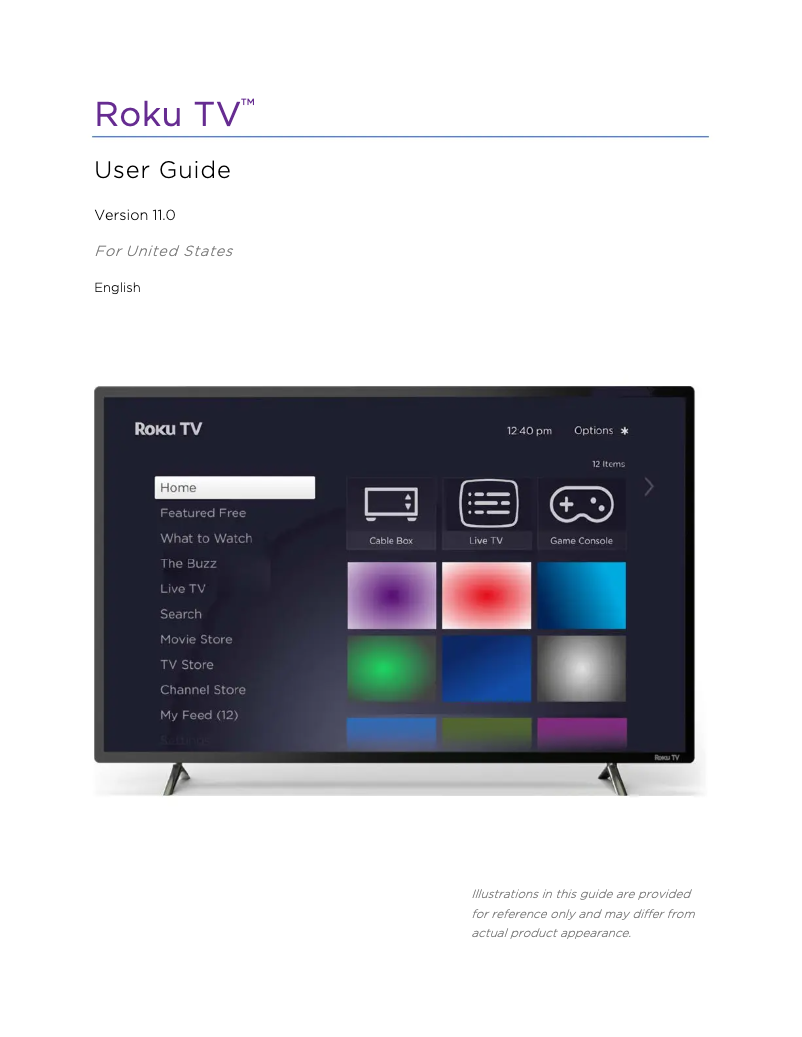 Page 1 of the manual User Manual Element Roku TV E2AB43R