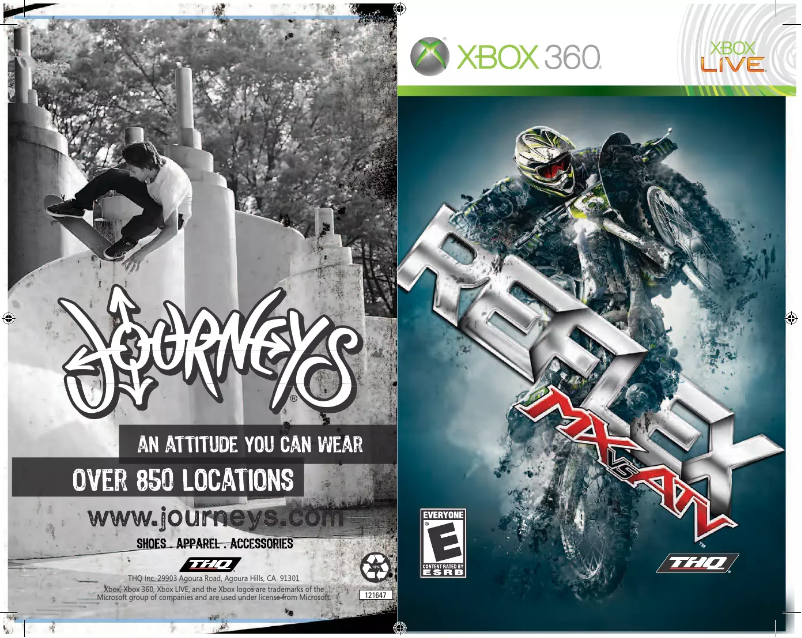 Page 1 of the manual User Manual Microsoft MX vs. ATV - Reflex (Xbox 360)