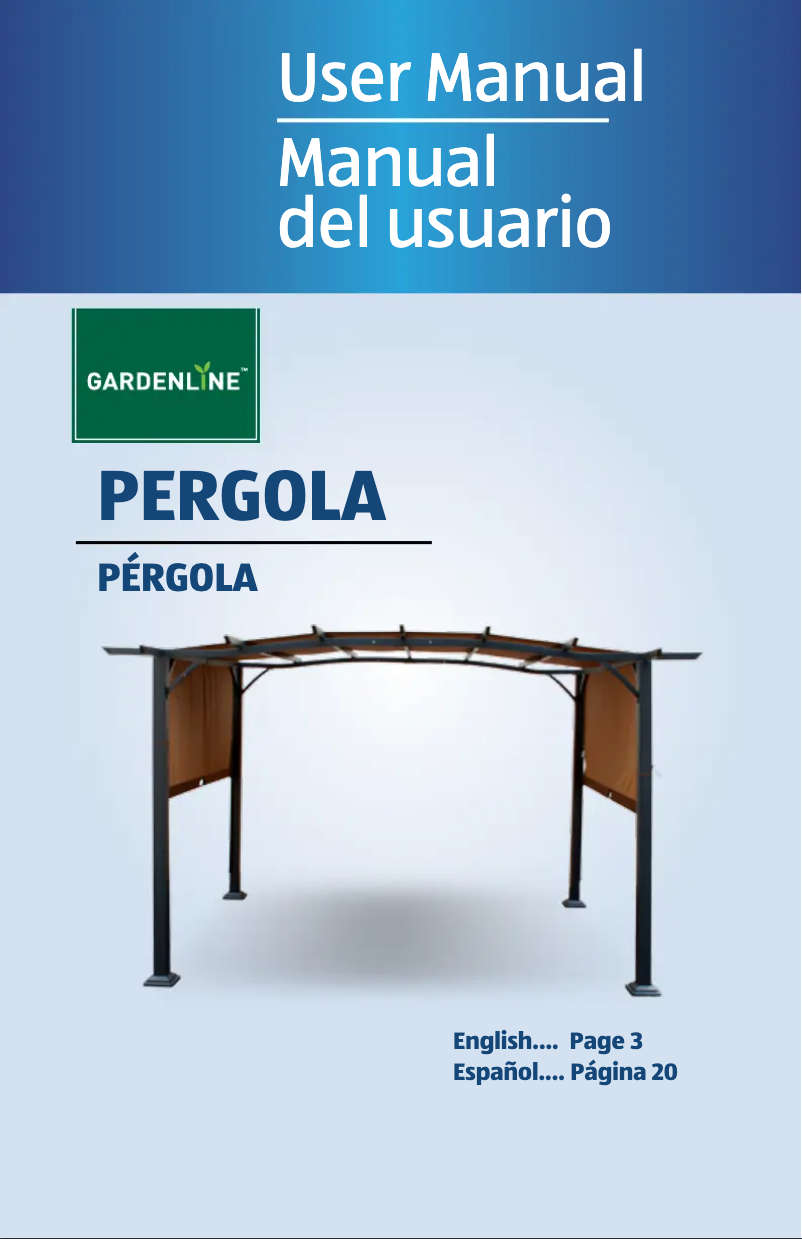 Page 1 de la notice Manuel utilisateur Gardenline Pergola 21919-17/49964-17