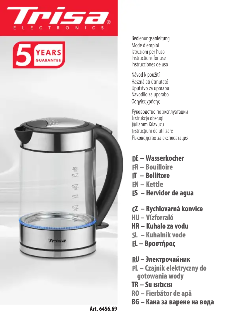 Page 1 of the manual User Manual Trisa 6456.69