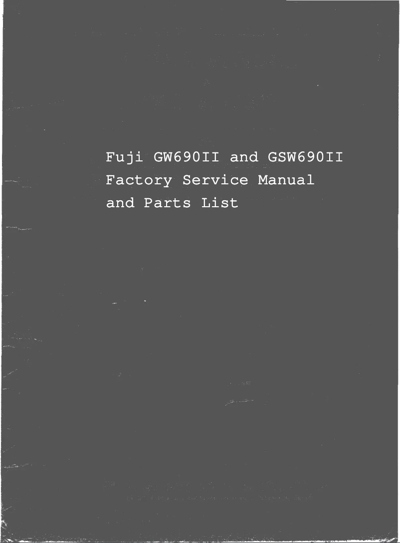 Page 1 of the manual User Manual Fuji GW690II